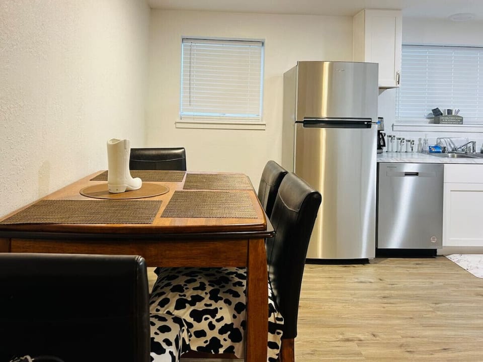 Dining area and kitchen