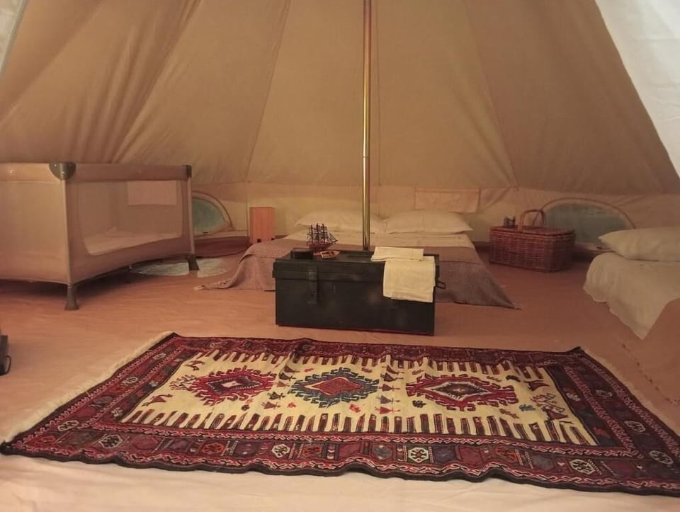 Family Tent, Park View | 1 bedroom, travel crib, rollaway beds (surcharge), bed sheets