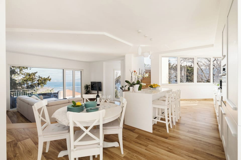 Luxury Apartment, 3 Bedrooms, Sea View | Living area | 32-inch flat-screen TV with digital channels