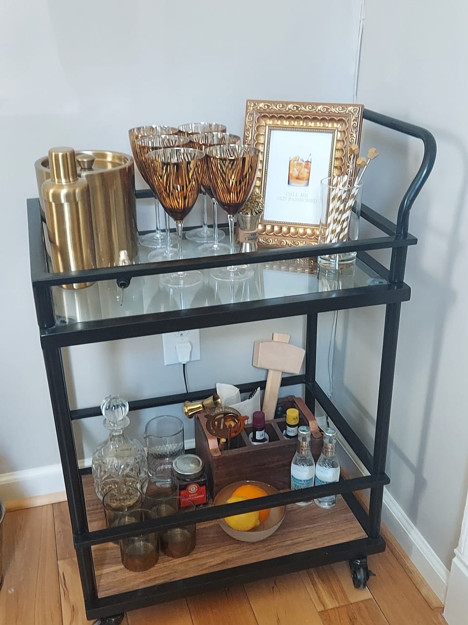 Dining room bar cart.