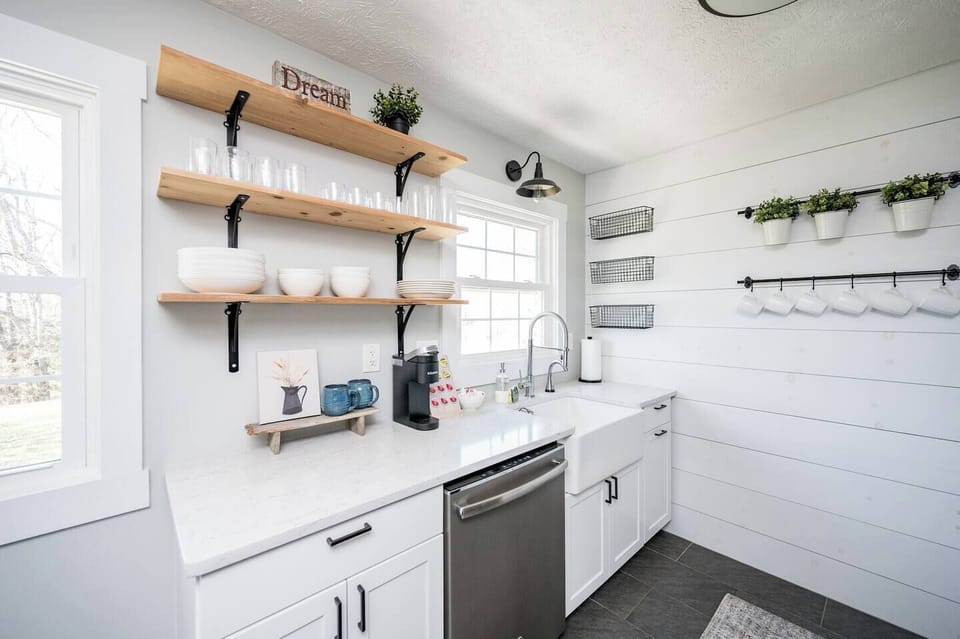 Kitchen with plenty of natural light