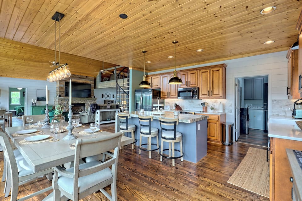 Kitchen open to Living Room