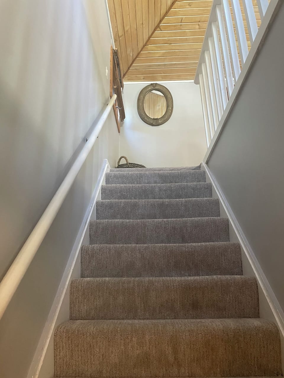 Interior stairs to loft/bedroom area