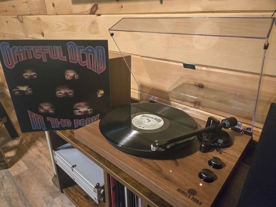 Play DJ on the record player with a selection of vinyl records