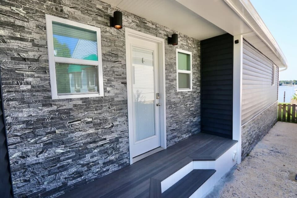 Entry door (on right side of house)