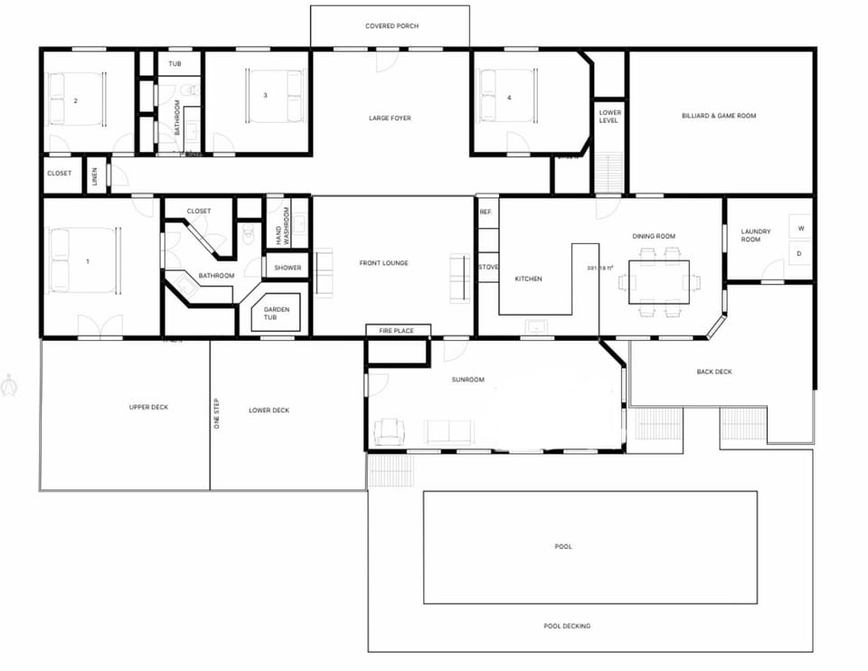 Upper Lever floor plan