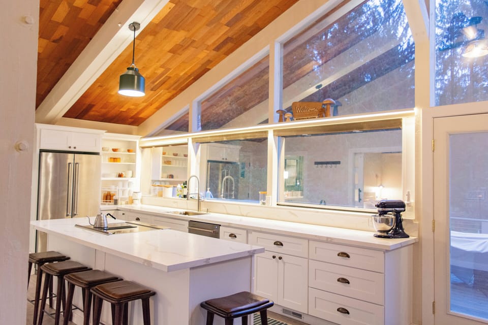 Large kitchen is perfect for cooking full meals.