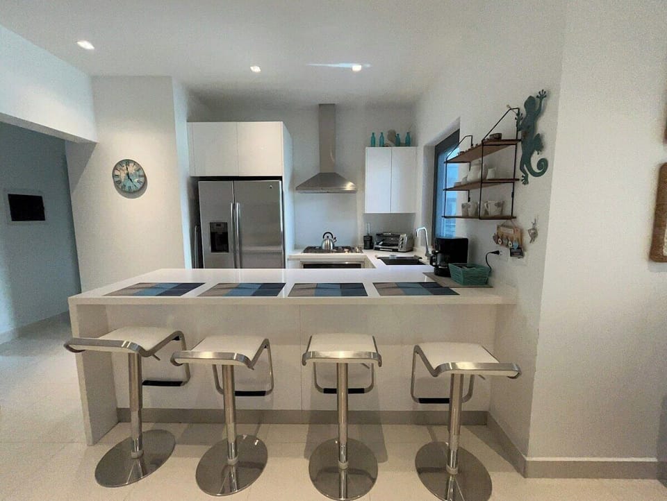Kitchen/island area daytime.