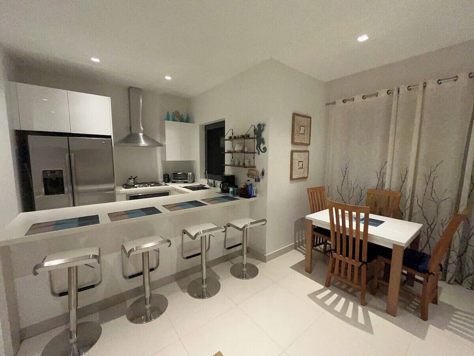 Dining area night time.