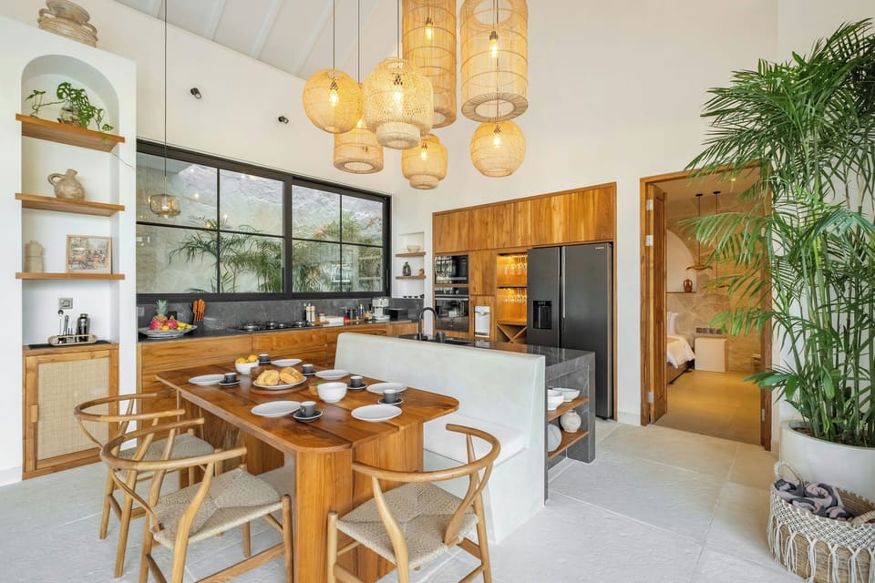 Design Villa, Patio, Pool View | In-room dining