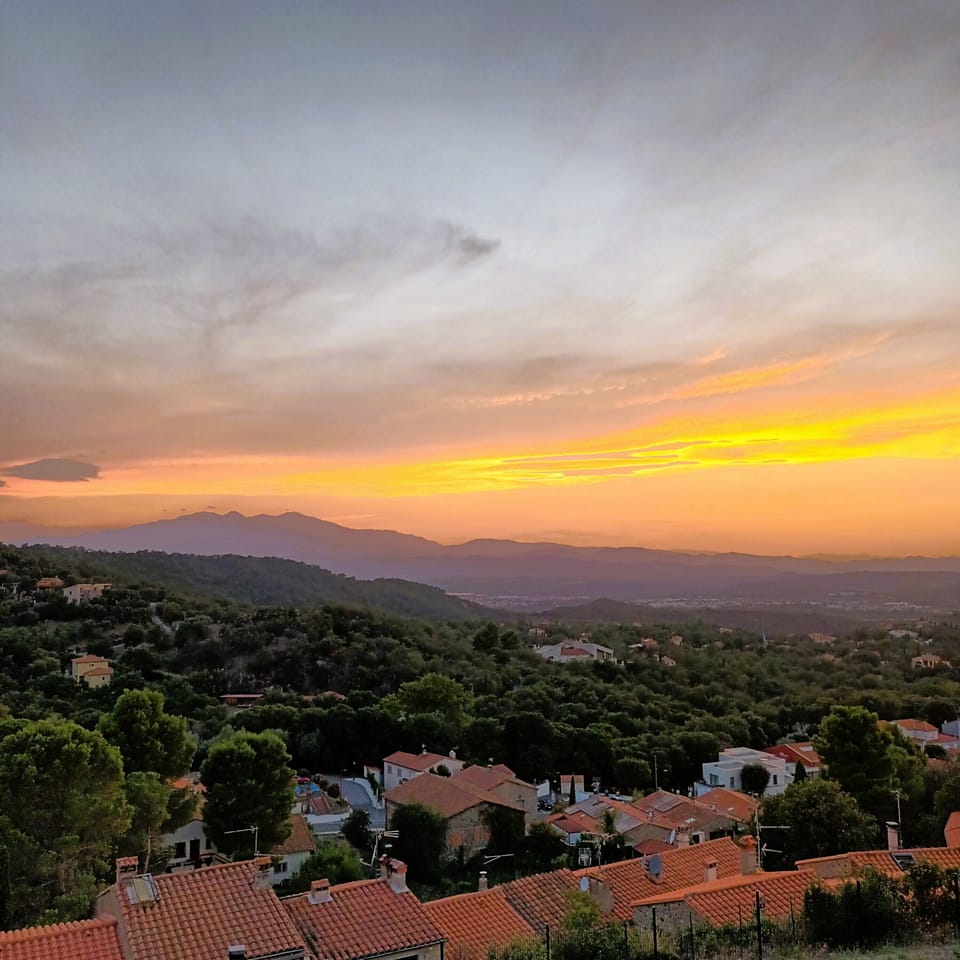 Sunset over Mount Canigou