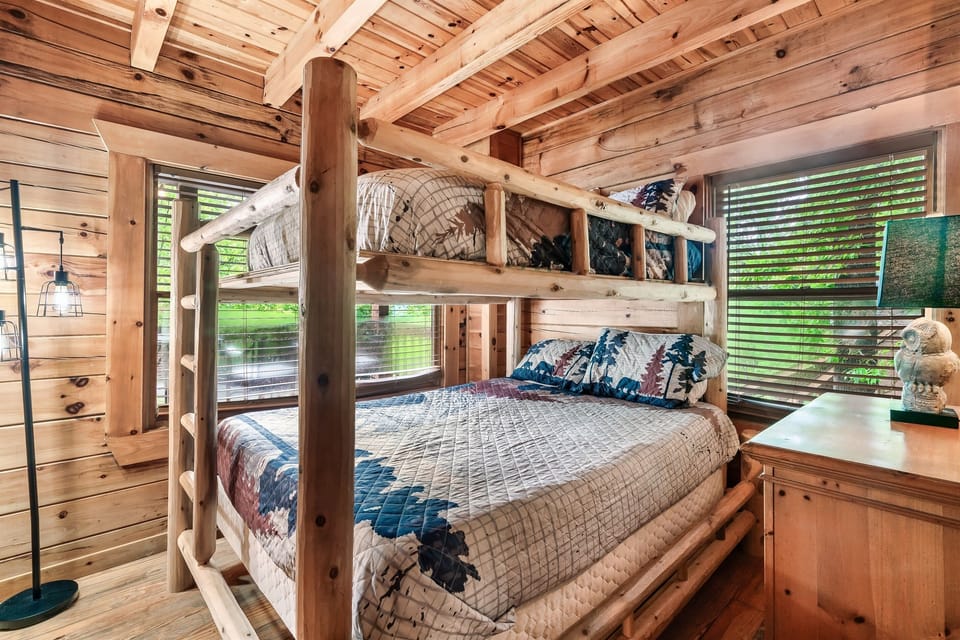 Fun and comfort combine in our bunk bed room—perfect for families or groups looking for a cozy and playful space