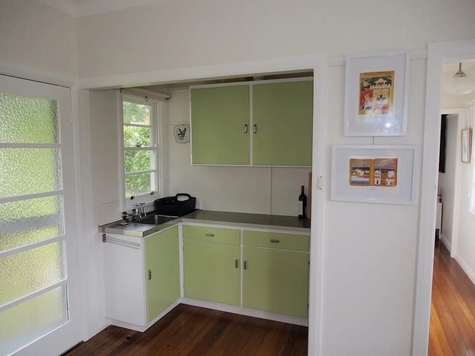 Original 1950 kitchen has been restored