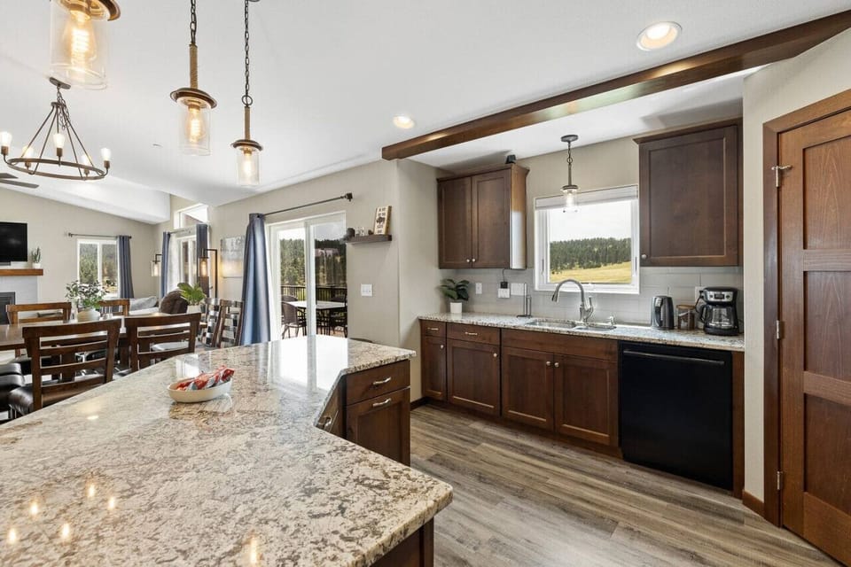 The kitchen seamlessly blends style with functionality, ensuring a pleasant cooking experience.