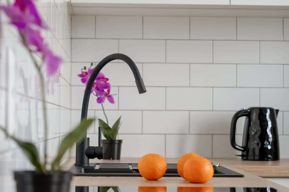Kitchenette with dining table. 