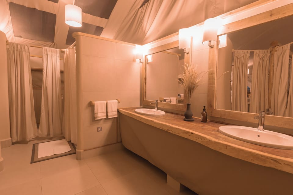 Deluxe Twin Room | Bathroom | Shower, rainfall showerhead, eco-friendly toiletries, slippers