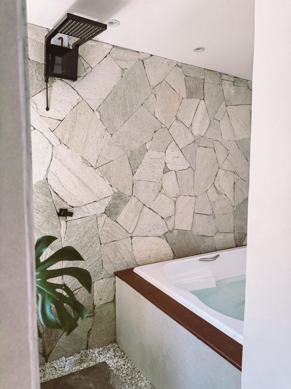 Luxury Double Room | Bathroom | Hair dryer, soap, shampoo, toilet paper