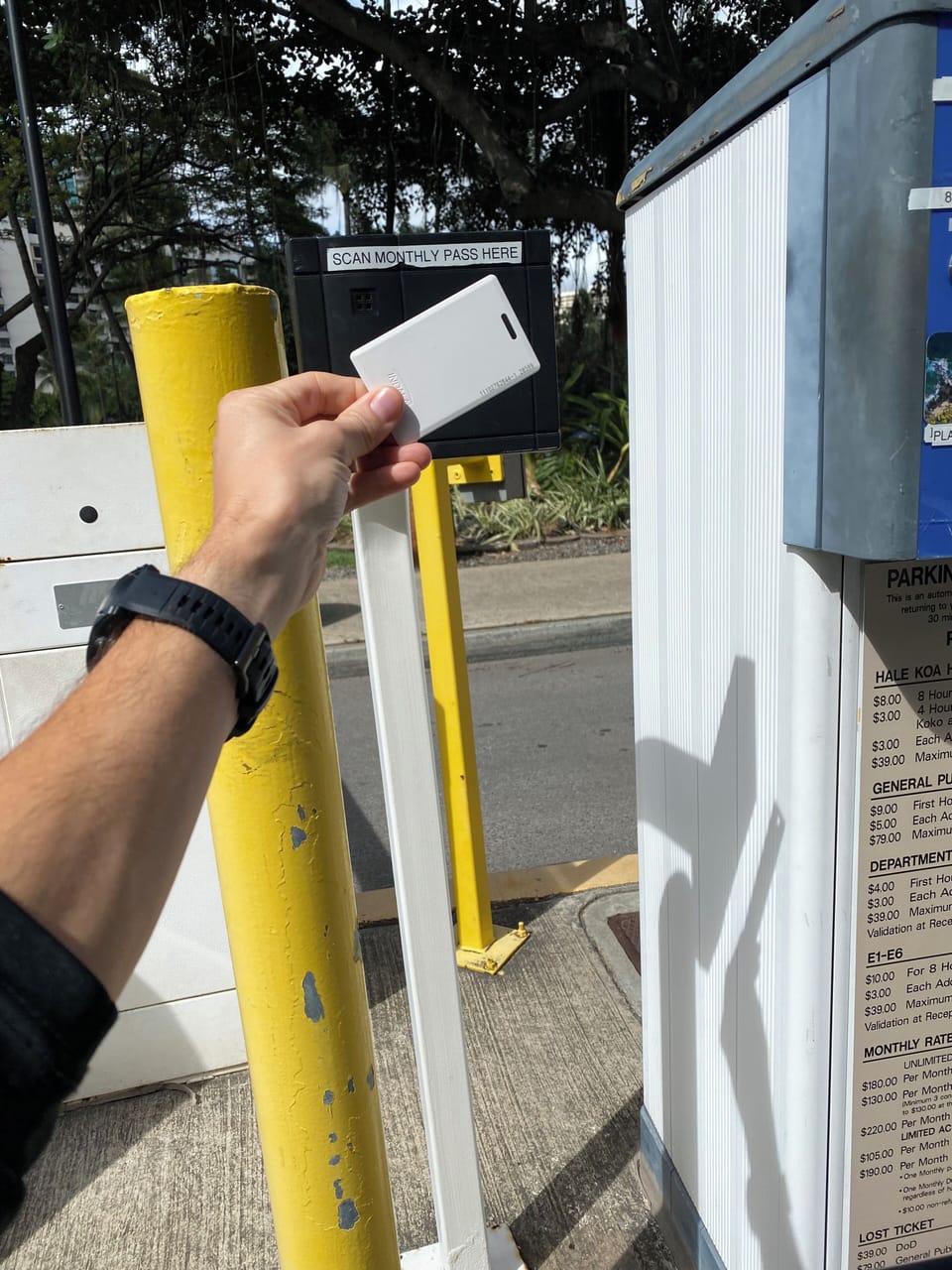 Parking entrance
