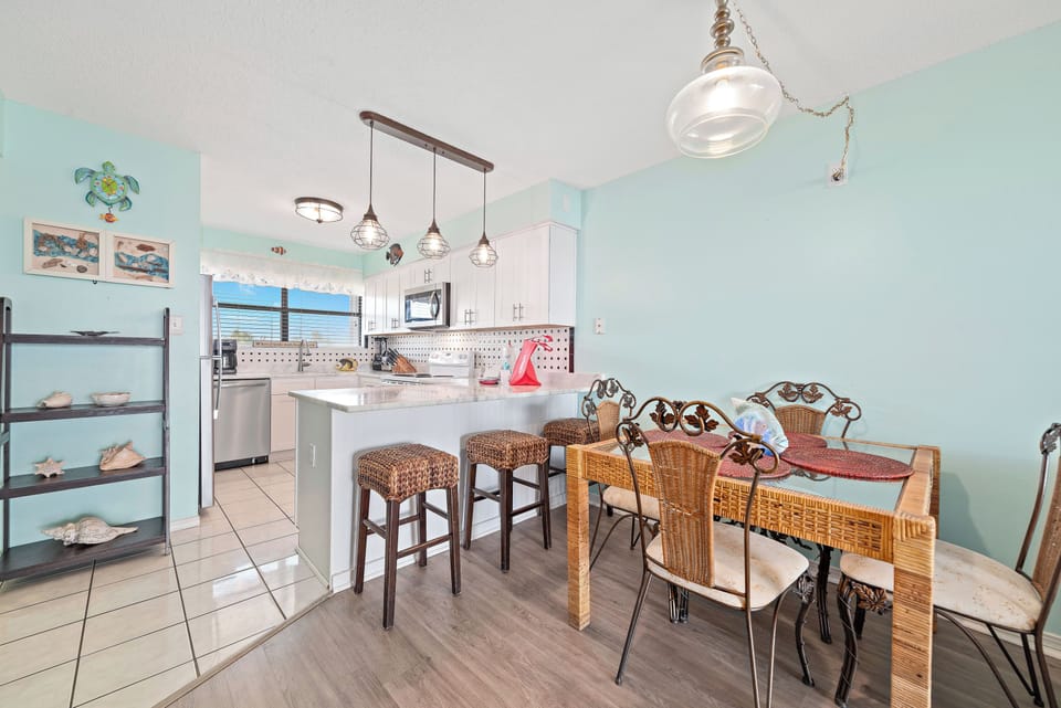 Dining area and kitchen