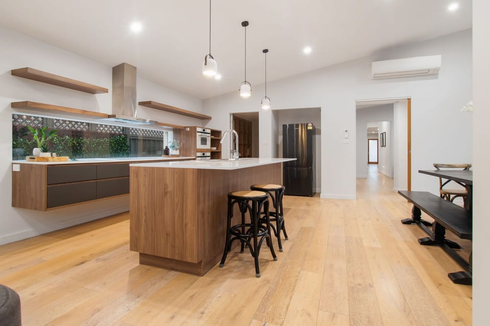 Kitchen + Coffee Machine + Breakfast Bar