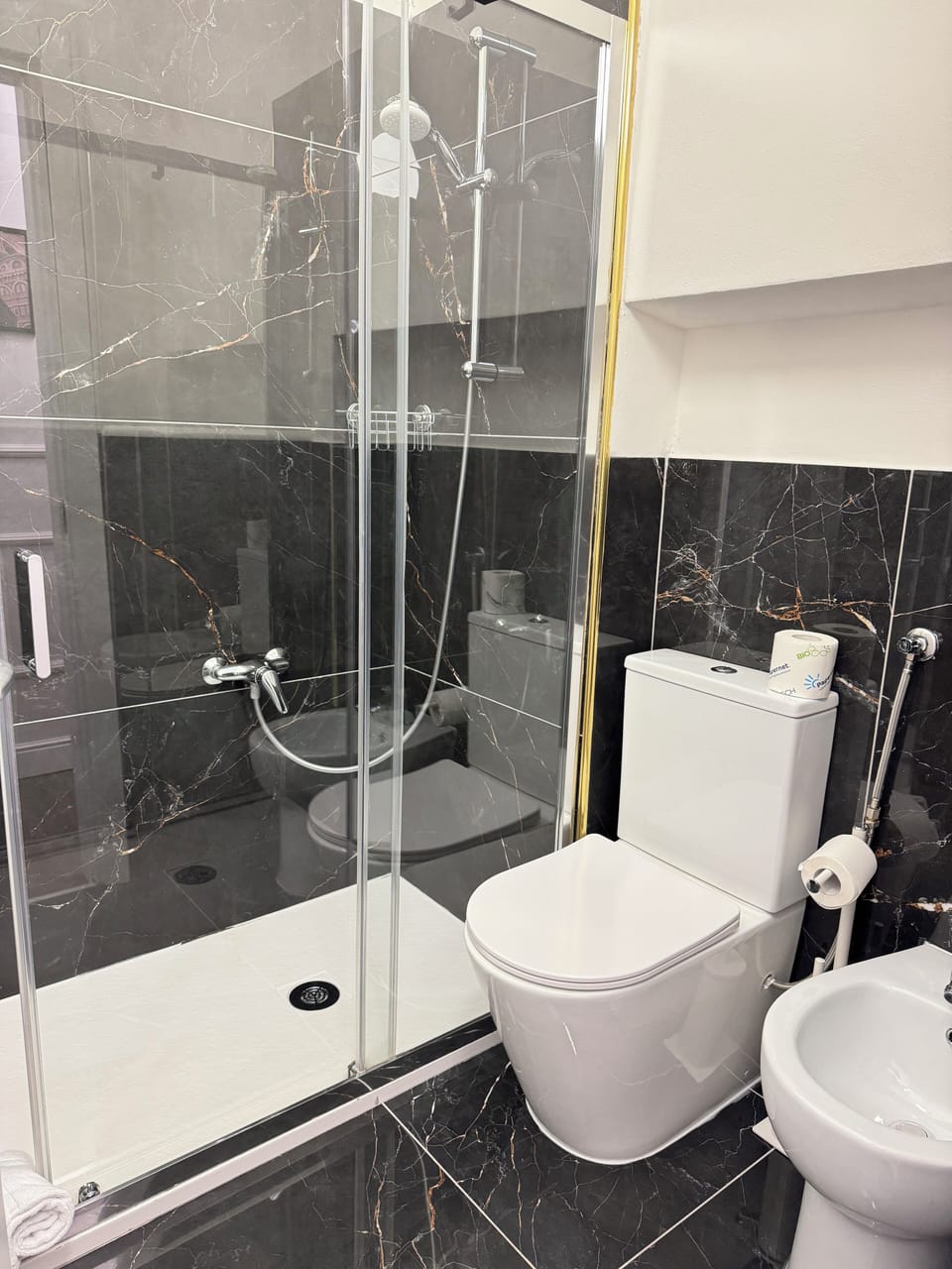 Standard Double Room | Bathroom | Shower, rainfall showerhead, free toiletries, hair dryer