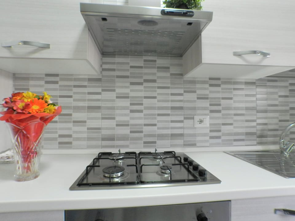 Fridge, microwave, dishwasher, toaster