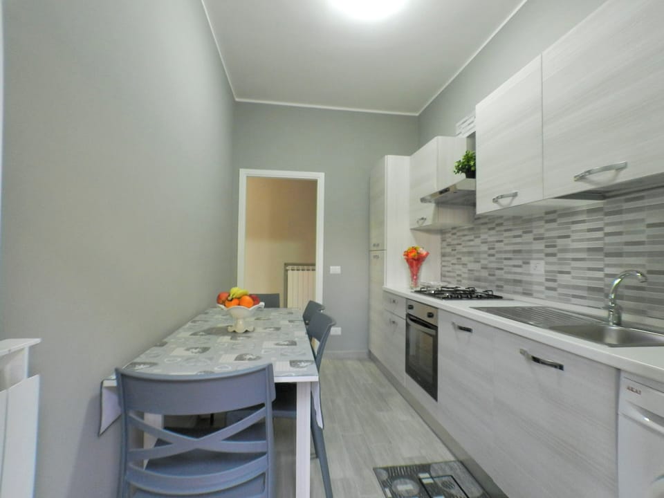 Fridge, microwave, dishwasher, toaster