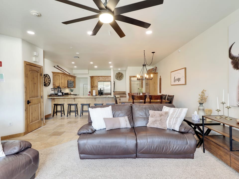 View of Great Room Sofa & Ceiling Fan