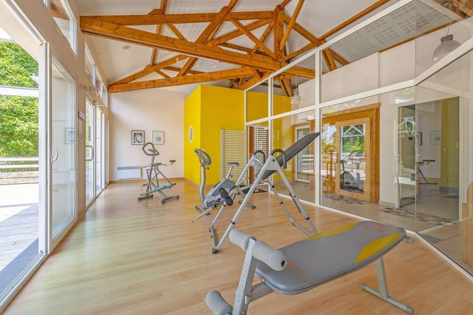Keep up your fitness routine in the on-site fitness room!
