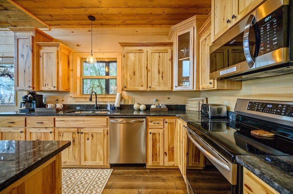 Fully stocked kitchen for preparing meals during your stay