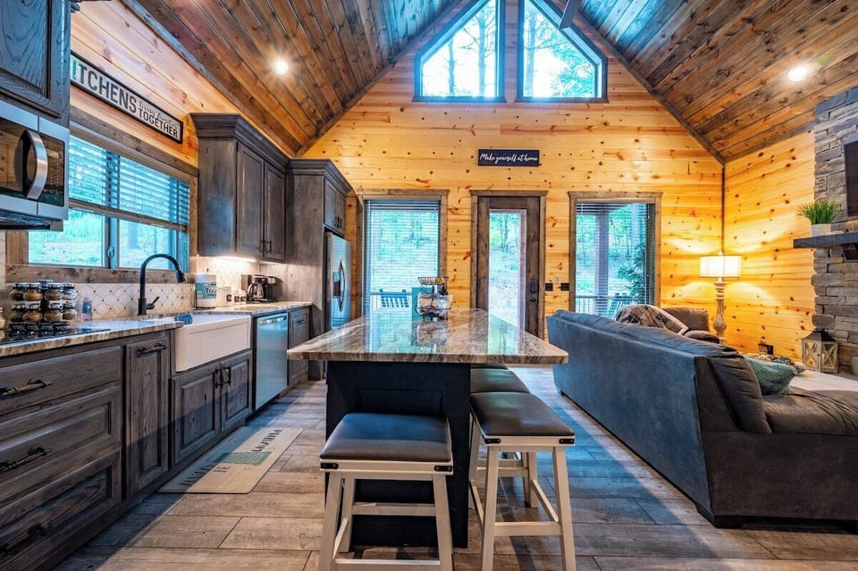 Large windows provide plenty of natural light