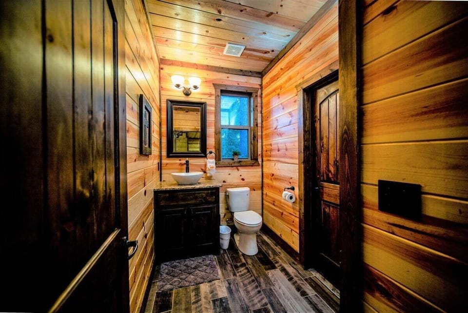Half bathroom off the kitchen