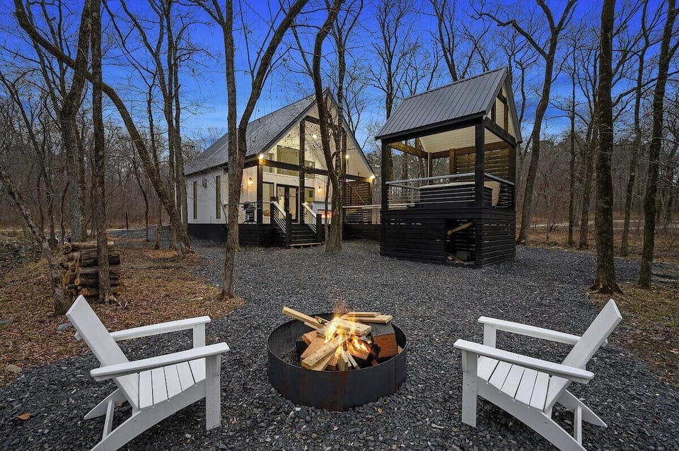 Warm up by the fire under the stars