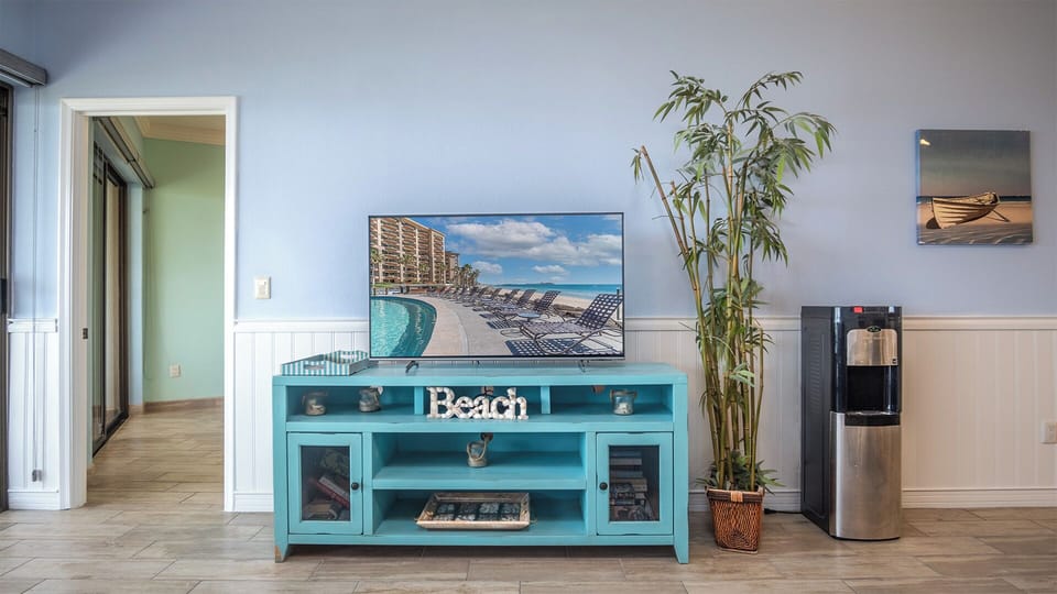 the tv and entertainment center