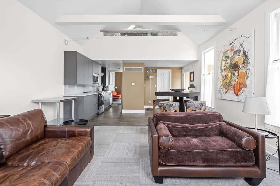 Our space offers an open concept ambiance, seamlessly blending each room together.