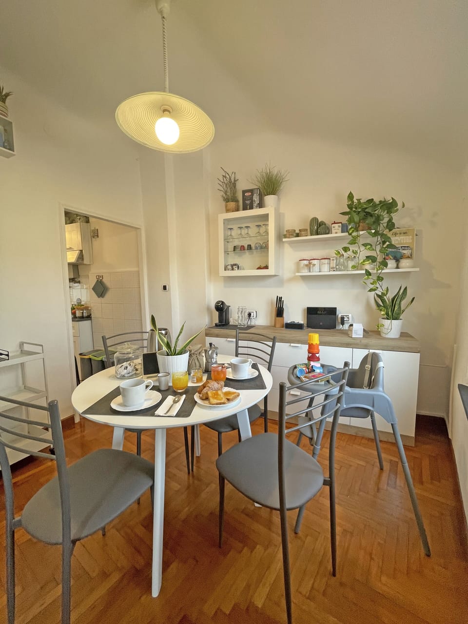 Basic Apartment, Balcony, Sea View | Private kitchen | Toaster, highchair, freezer