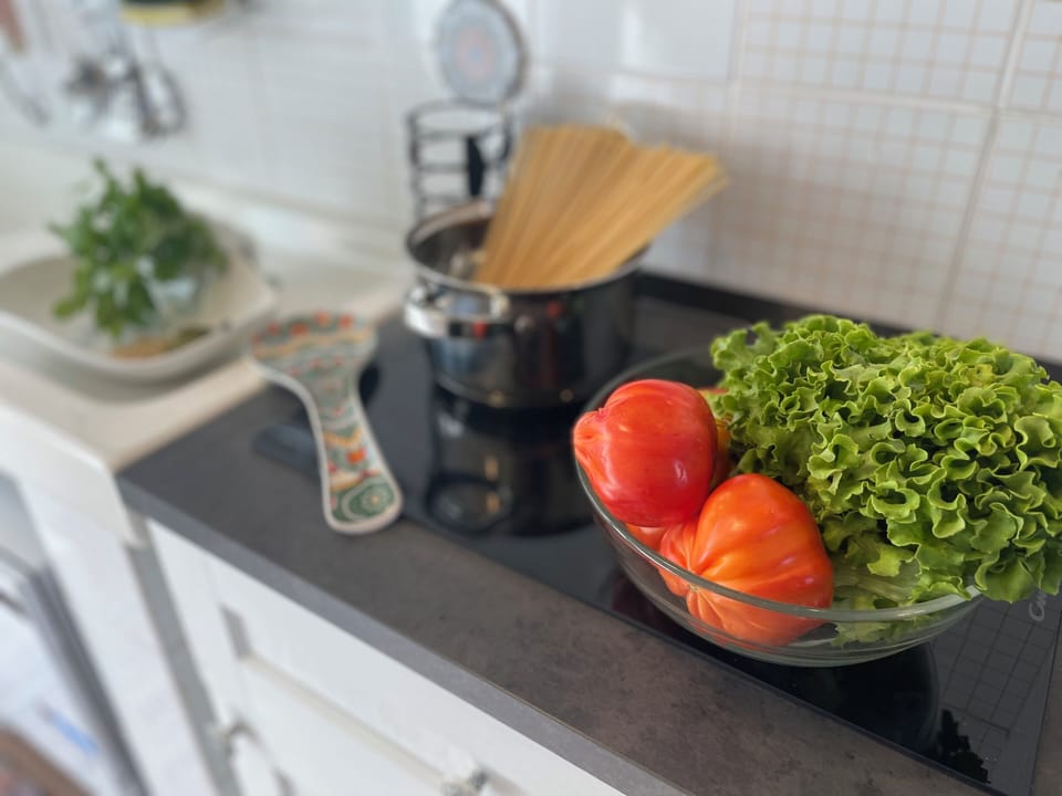 Basic Apartment, Balcony, Sea View | Private kitchen | Toaster, highchair, freezer