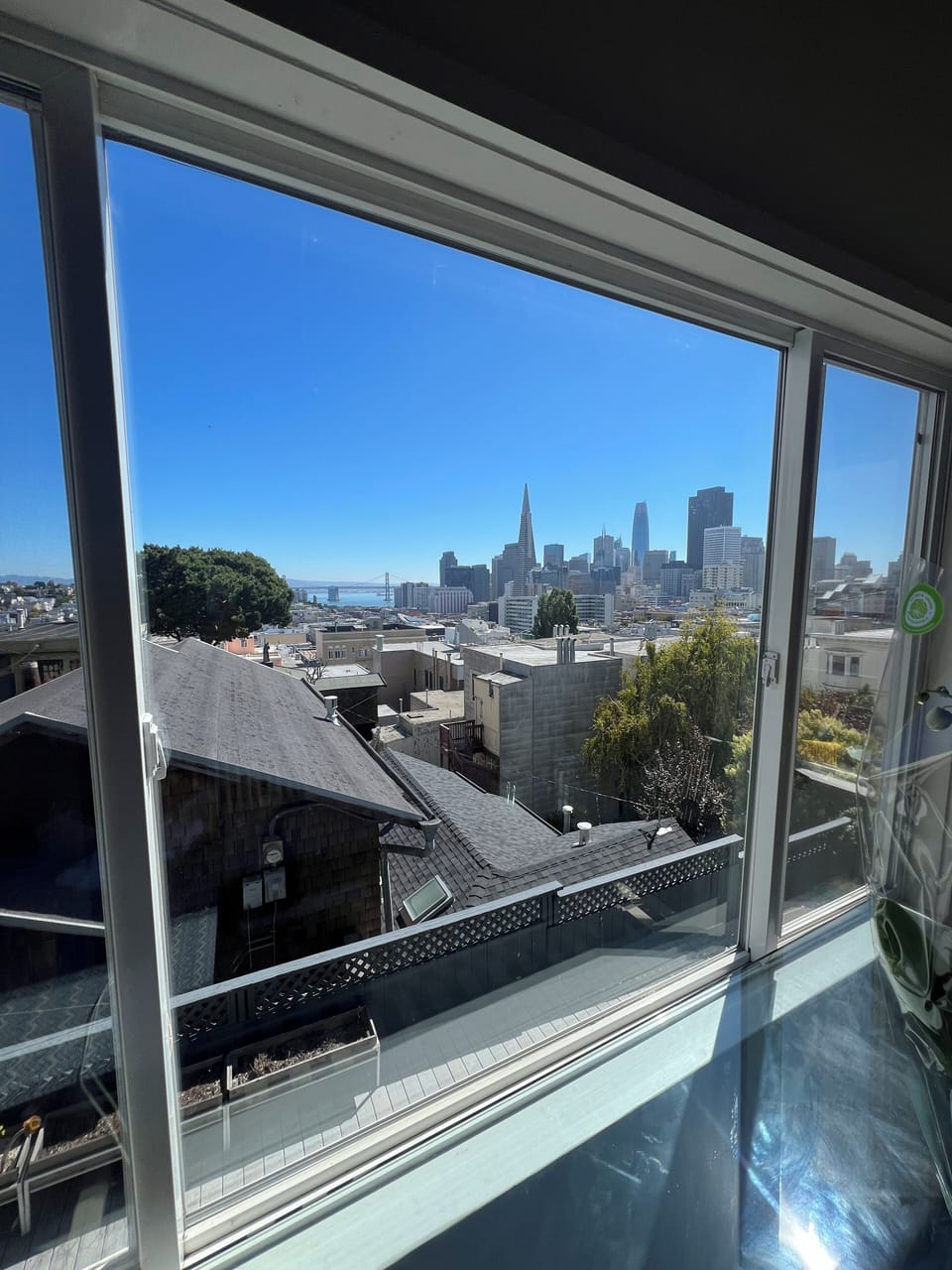 Views of the bay, and the city from kitchen.