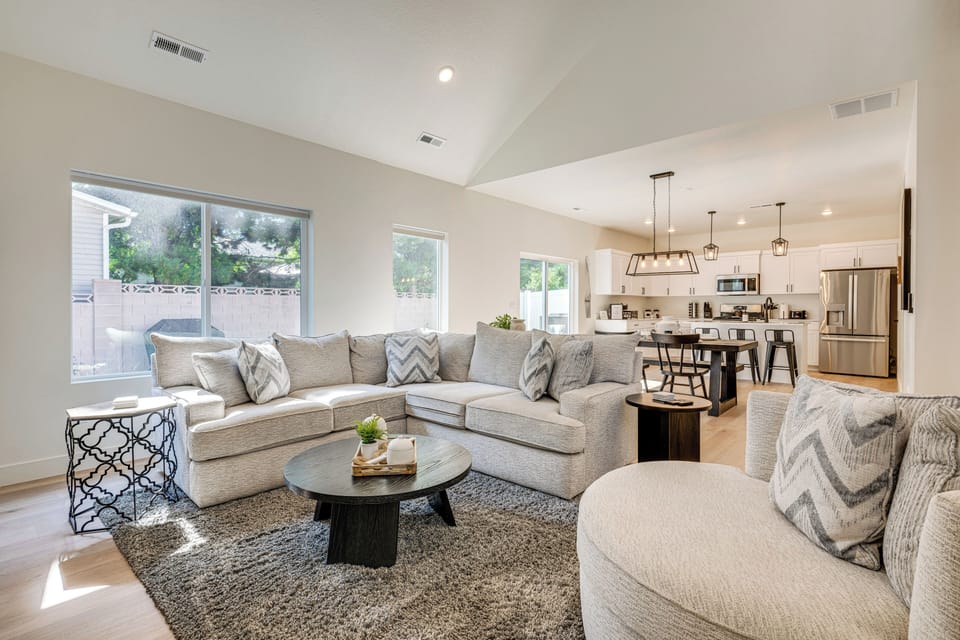 Living Room | 1st Floor | Smart TV | Electric Fireplace
