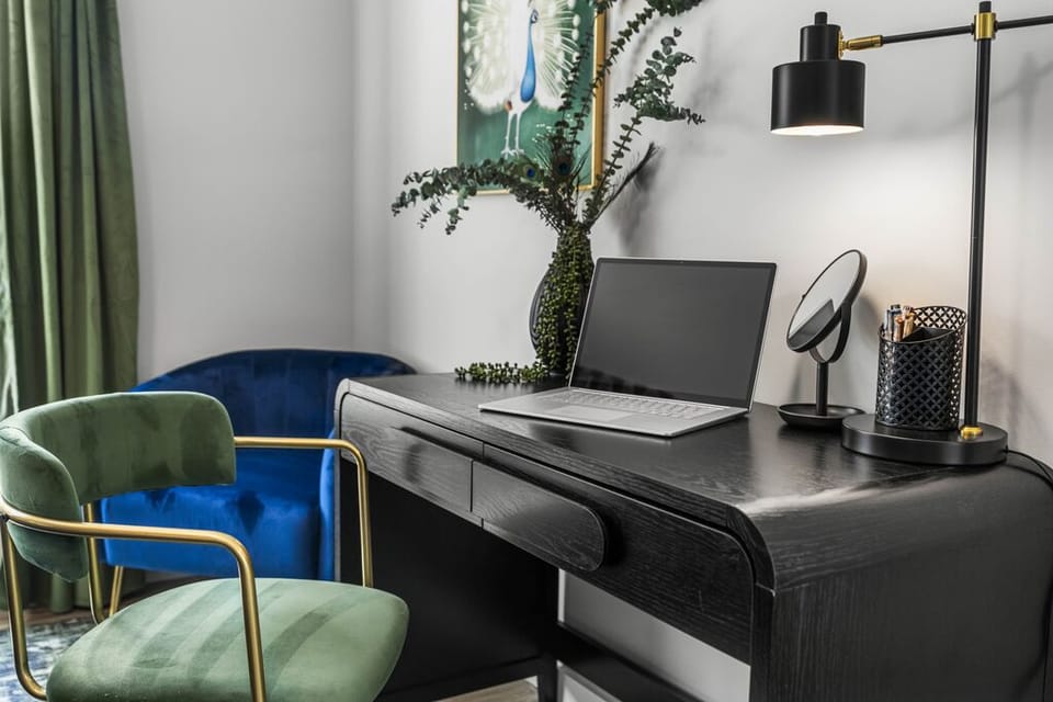 Dedicated workspace in the master's bedroom