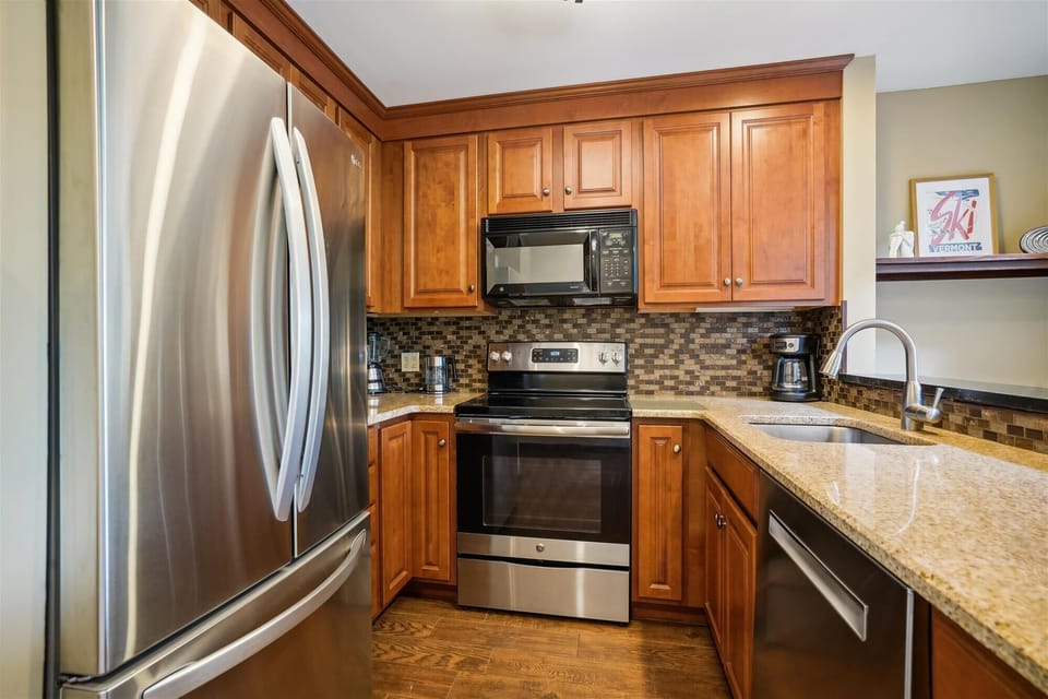 Stainless steel appliances.
