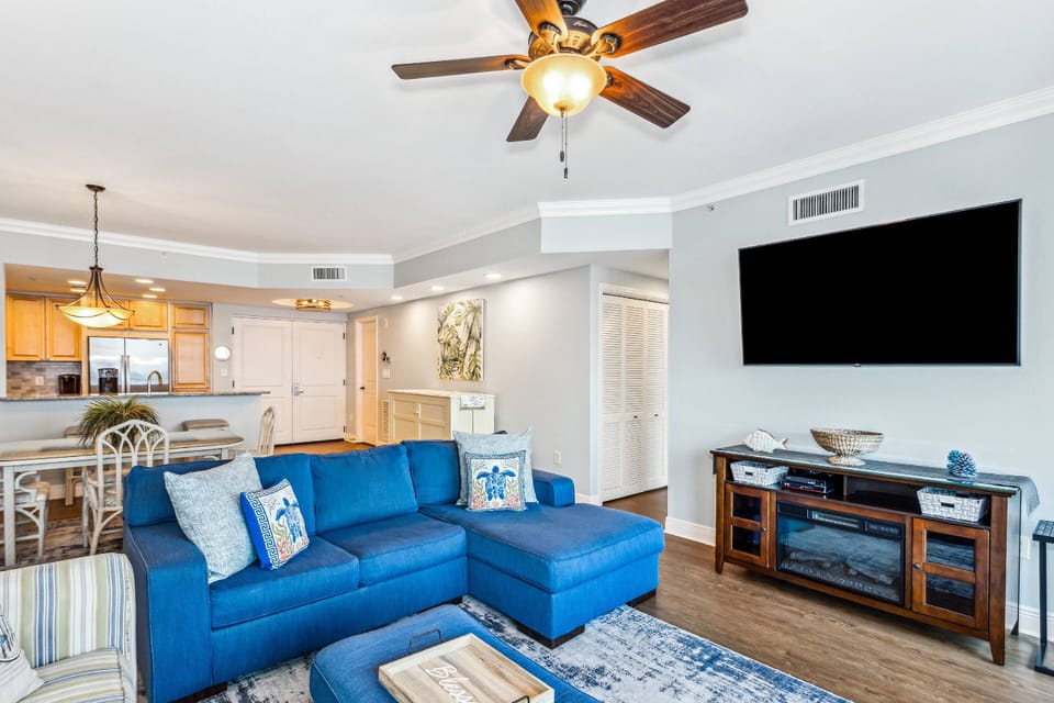 Spacious living area is big enough for the whole family