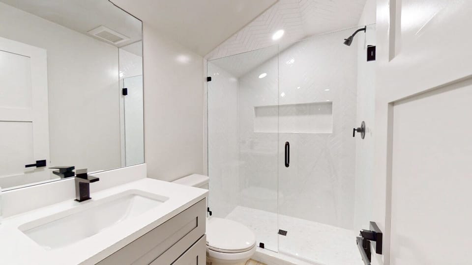 Guest Bathroom with Tiled Walk-in Shower