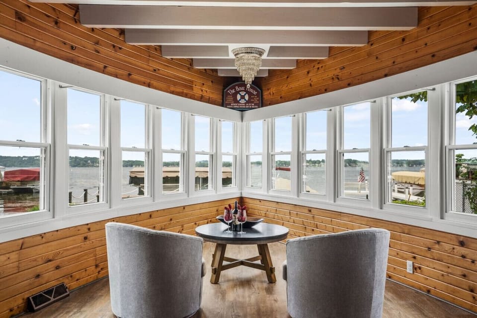 You will truly feel like you are at sea relaxing in this living room