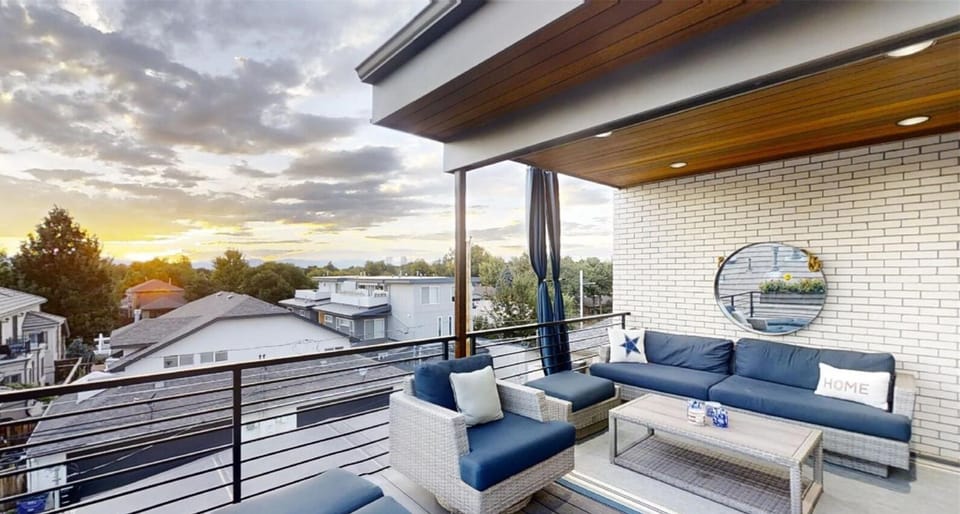 Mountain views from the rooftop deck