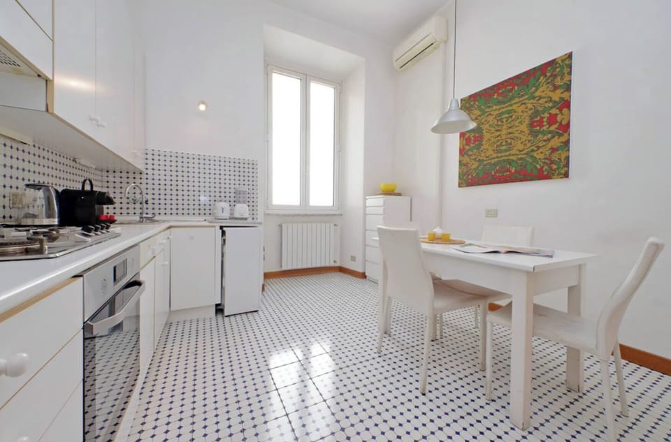 Apartment | Private kitchen | Full-size fridge, microwave, oven, stovetop