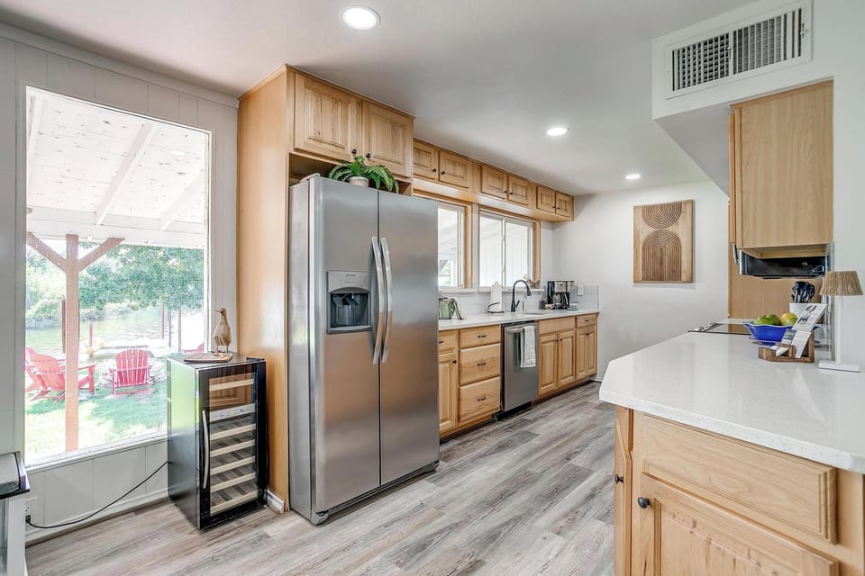 Cook with ease in this thoughtfully arranged kitchen.