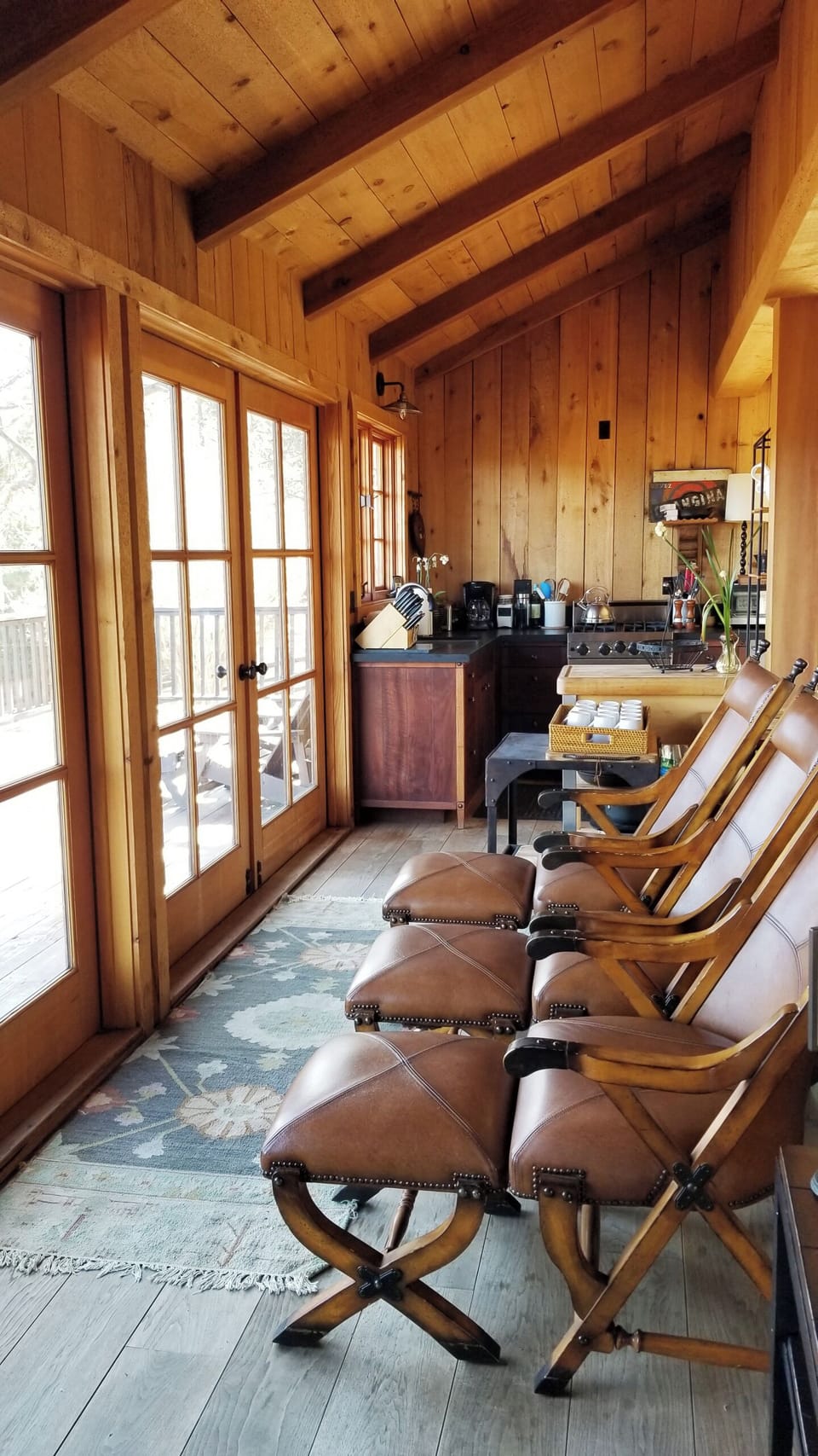 Indoor seating to take in the views.