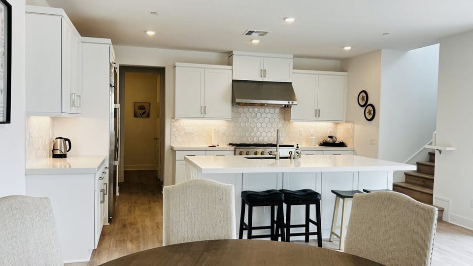 modern kitchen with large island