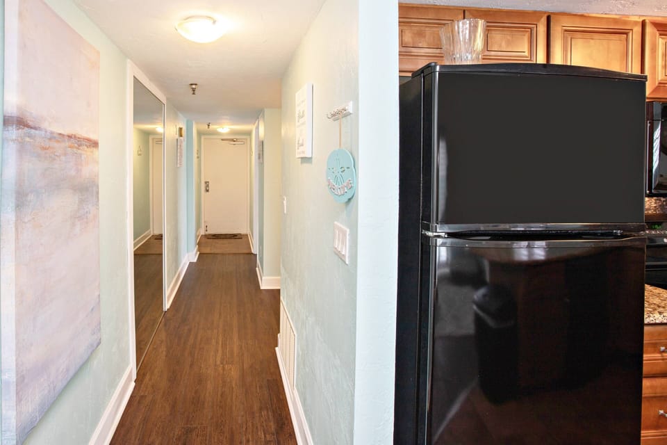 One bedroom unit provides much needed privacy from its living space.